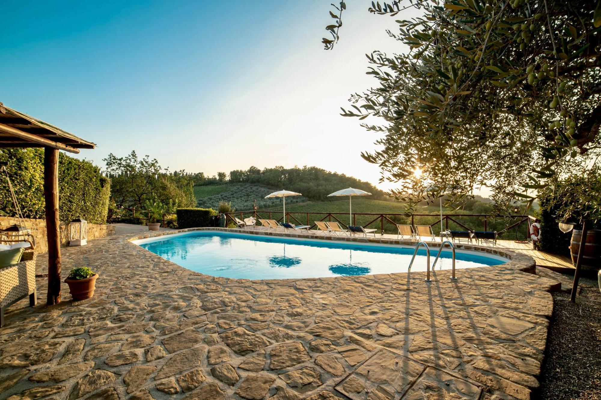 Podere Vergianoni Con Piscina E Vista Mozzafiato Tavarnelle Val di Pesa Eksteriør bilde