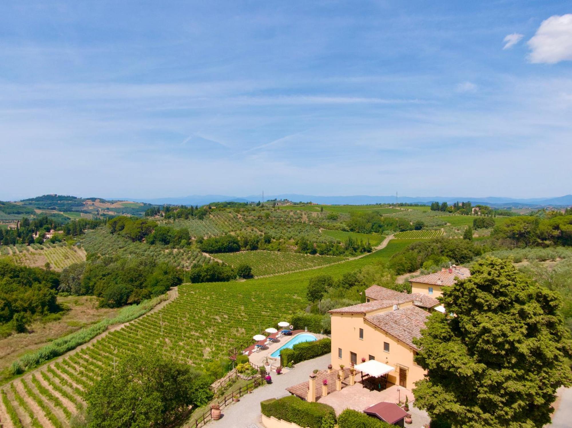 Podere Vergianoni Con Piscina E Vista Mozzafiato Tavarnelle Val di Pesa Eksteriør bilde